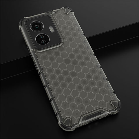 Coque Rebord Contour Silicone et Vitre Transparente Housse Etui 360 Degres AM1 pour Vivo Y55 4G Noir