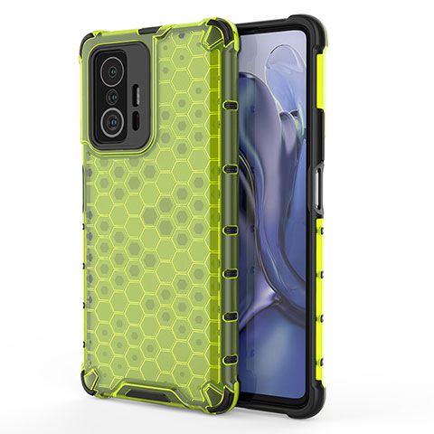 Coque Rebord Contour Silicone et Vitre Transparente Housse Etui 360 Degres AM1 pour Xiaomi Mi 11T 5G Vert