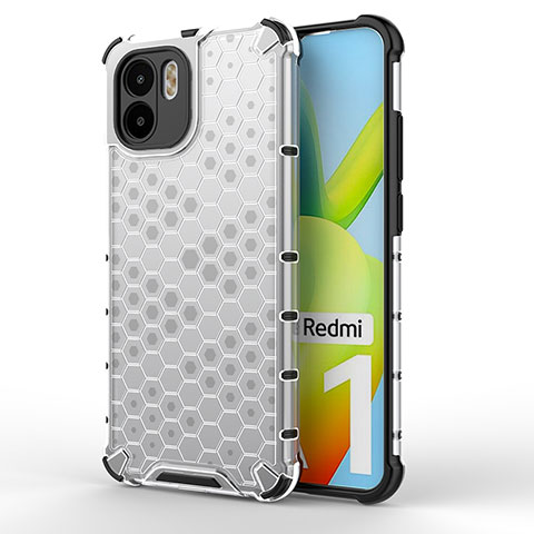 Coque Rebord Contour Silicone et Vitre Transparente Housse Etui 360 Degres AM1 pour Xiaomi Poco C50 Blanc