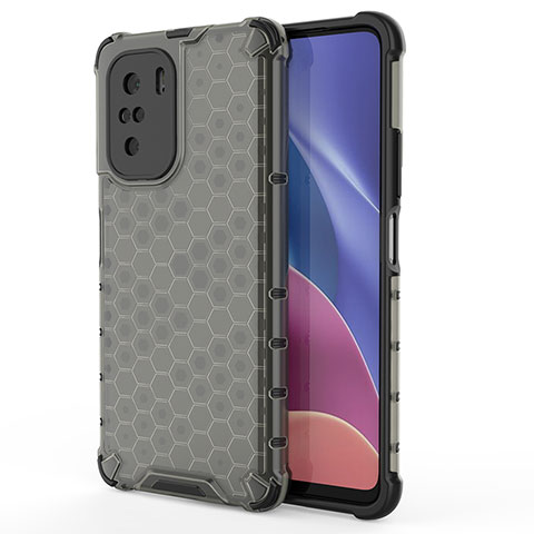 Coque Rebord Contour Silicone et Vitre Transparente Housse Etui 360 Degres AM1 pour Xiaomi Poco F3 5G Noir