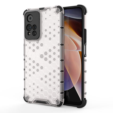 Coque Rebord Contour Silicone et Vitre Transparente Housse Etui 360 Degres AM1 pour Xiaomi Poco X4 NFC Blanc