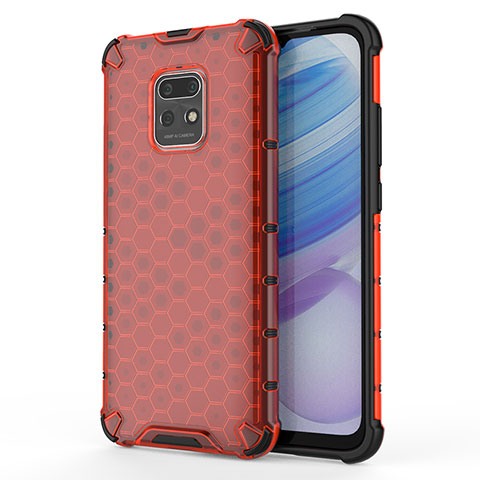 Coque Rebord Contour Silicone et Vitre Transparente Housse Etui 360 Degres AM1 pour Xiaomi Redmi 10X Pro 5G Rouge