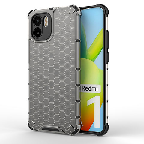 Coque Rebord Contour Silicone et Vitre Transparente Housse Etui 360 Degres AM1 pour Xiaomi Redmi A1 Noir