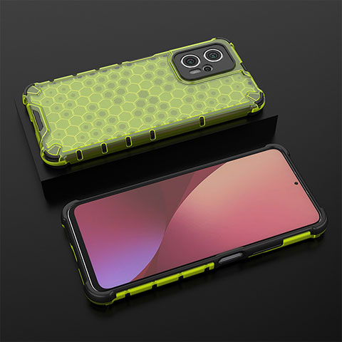 Coque Rebord Contour Silicone et Vitre Transparente Housse Etui 360 Degres AM1 pour Xiaomi Redmi K50i 5G Vert