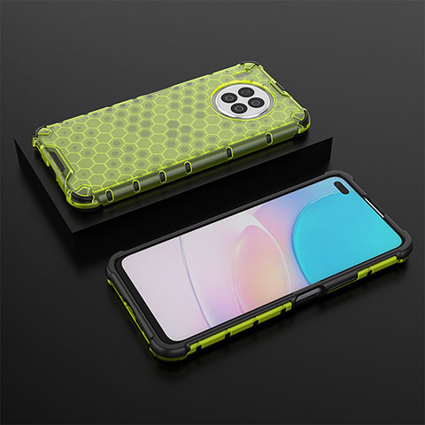 Coque Rebord Contour Silicone et Vitre Transparente Housse Etui 360 Degres AM2 pour Huawei Honor 50 Lite Vert