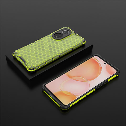 Coque Rebord Contour Silicone et Vitre Transparente Housse Etui 360 Degres AM2 pour Huawei Nova 9 Vert