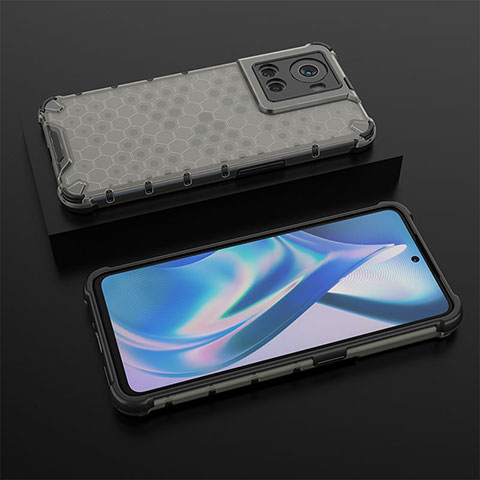 Coque Rebord Contour Silicone et Vitre Transparente Housse Etui 360 Degres AM2 pour OnePlus 10R 5G Noir