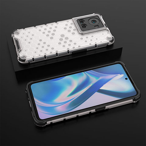 Coque Rebord Contour Silicone et Vitre Transparente Housse Etui 360 Degres AM2 pour OnePlus Ace 5G Blanc