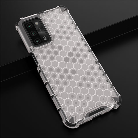 Coque Rebord Contour Silicone et Vitre Transparente Housse Etui 360 Degres AM2 pour Oppo A53s 5G Blanc