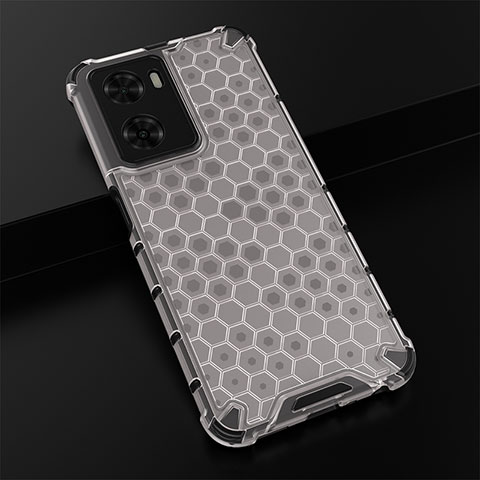 Coque Rebord Contour Silicone et Vitre Transparente Housse Etui 360 Degres AM2 pour Oppo A77 4G Blanc