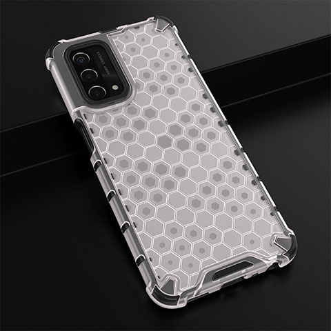 Coque Rebord Contour Silicone et Vitre Transparente Housse Etui 360 Degres AM2 pour Oppo A93 5G Blanc