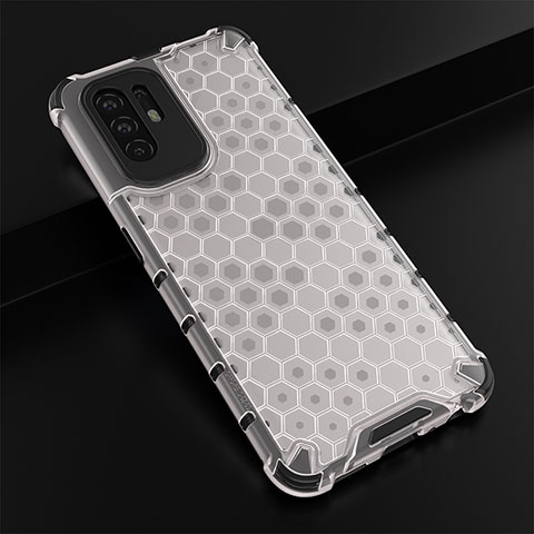 Coque Rebord Contour Silicone et Vitre Transparente Housse Etui 360 Degres AM2 pour Oppo A94 5G Blanc