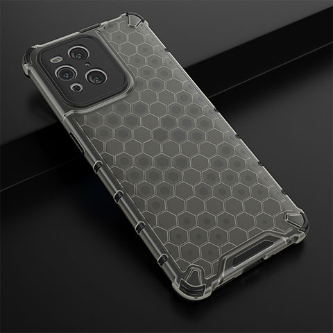 Coque Rebord Contour Silicone et Vitre Transparente Housse Etui 360 Degres AM2 pour Oppo Find X3 5G Noir