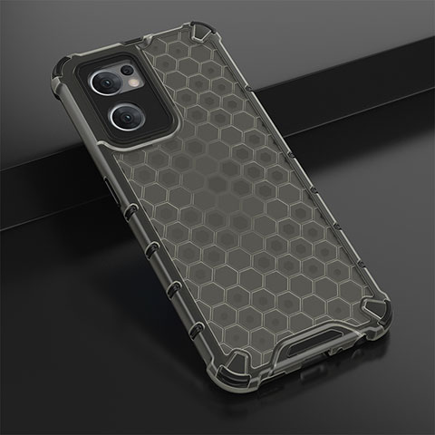 Coque Rebord Contour Silicone et Vitre Transparente Housse Etui 360 Degres AM2 pour Oppo Find X5 Lite 5G Noir