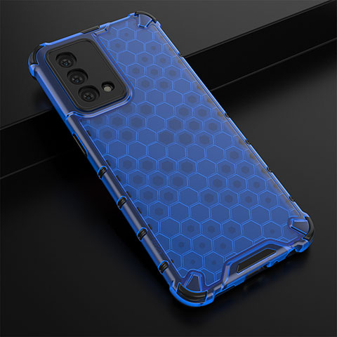 Coque Rebord Contour Silicone et Vitre Transparente Housse Etui 360 Degres AM2 pour Oppo K9 5G Bleu