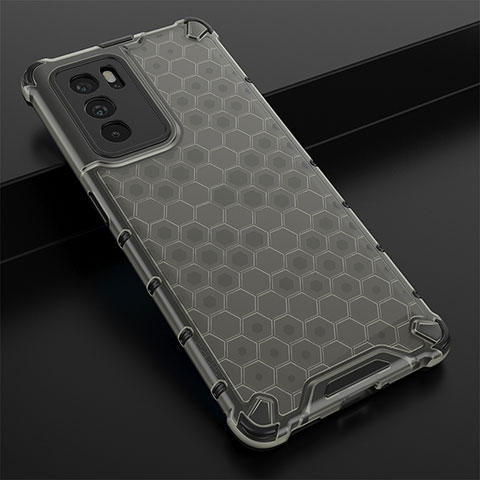 Coque Rebord Contour Silicone et Vitre Transparente Housse Etui 360 Degres AM2 pour Oppo Reno6 Pro 5G India Noir