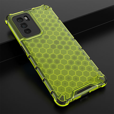 Coque Rebord Contour Silicone et Vitre Transparente Housse Etui 360 Degres AM2 pour Oppo Reno6 Pro 5G India Vert