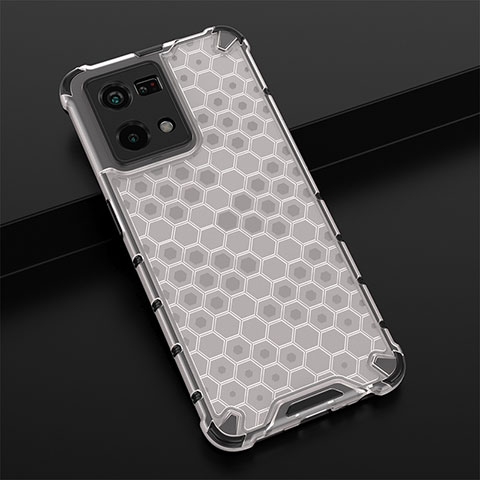 Coque Rebord Contour Silicone et Vitre Transparente Housse Etui 360 Degres AM2 pour Oppo Reno8 4G Blanc