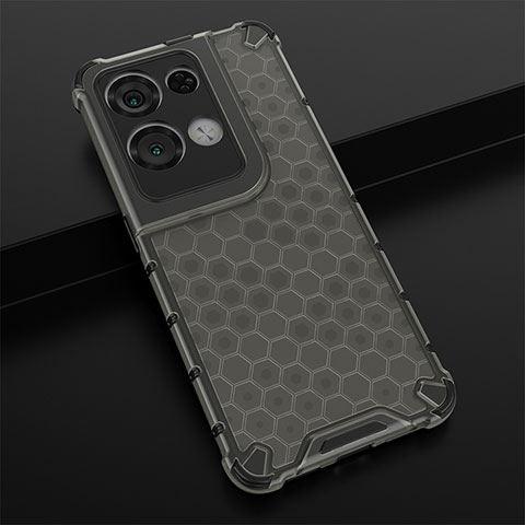 Coque Rebord Contour Silicone et Vitre Transparente Housse Etui 360 Degres AM2 pour Oppo Reno8 Pro 5G Noir