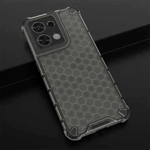 Coque Rebord Contour Silicone et Vitre Transparente Housse Etui 360 Degres AM2 pour Oppo Reno9 5G Noir