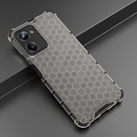 Coque Rebord Contour Silicone et Vitre Transparente Housse Etui 360 Degres AM2 pour Realme 10 Pro 5G Noir