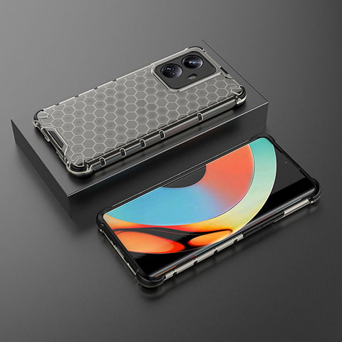 Coque Rebord Contour Silicone et Vitre Transparente Housse Etui 360 Degres AM2 pour Realme 10 Pro+ Plus 5G Noir