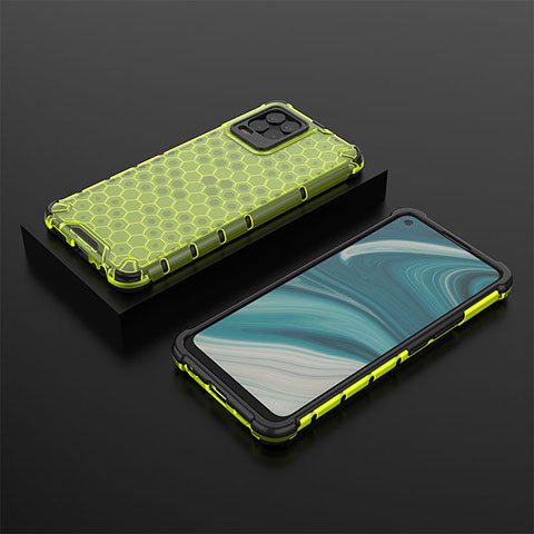 Coque Rebord Contour Silicone et Vitre Transparente Housse Etui 360 Degres AM2 pour Realme 8 Pro Vert