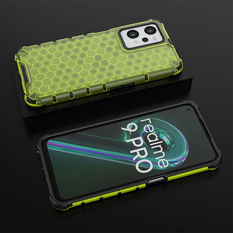 Coque Rebord Contour Silicone et Vitre Transparente Housse Etui 360 Degres AM2 pour Realme 9 5G Vert