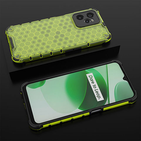 Coque Rebord Contour Silicone et Vitre Transparente Housse Etui 360 Degres AM2 pour Realme Narzo 50A Prime Vert