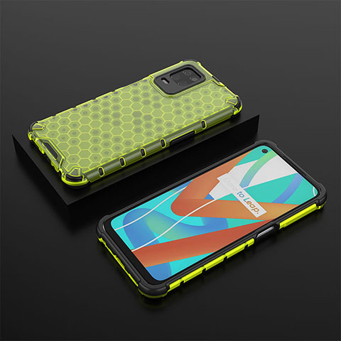 Coque Rebord Contour Silicone et Vitre Transparente Housse Etui 360 Degres AM2 pour Realme Q3 5G Vert