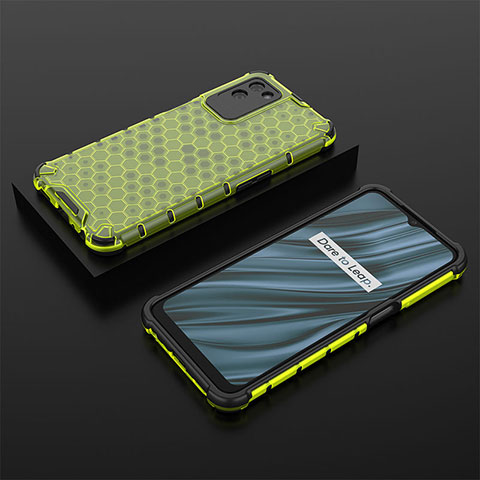 Coque Rebord Contour Silicone et Vitre Transparente Housse Etui 360 Degres AM2 pour Realme V11s 5G Vert