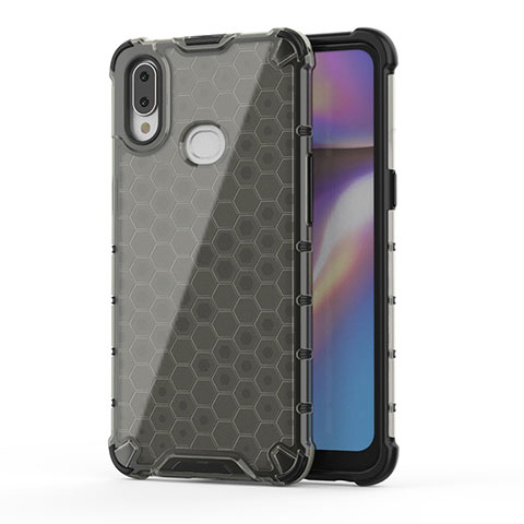 Coque Rebord Contour Silicone et Vitre Transparente Housse Etui 360 Degres AM2 pour Samsung Galaxy A10s Noir