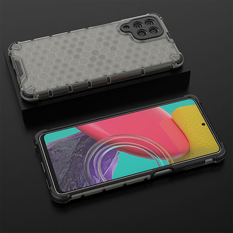 Coque Rebord Contour Silicone et Vitre Transparente Housse Etui 360 Degres AM2 pour Samsung Galaxy M53 5G Noir