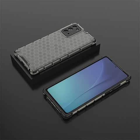 Coque Rebord Contour Silicone et Vitre Transparente Housse Etui 360 Degres AM2 pour Samsung Galaxy Note 20 5G Noir