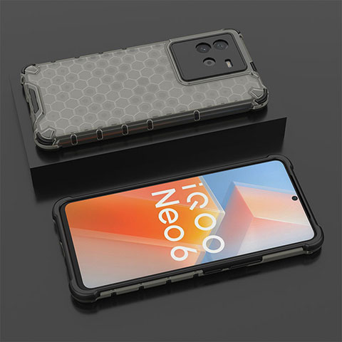 Coque Rebord Contour Silicone et Vitre Transparente Housse Etui 360 Degres AM2 pour Vivo iQOO Neo6 5G Noir