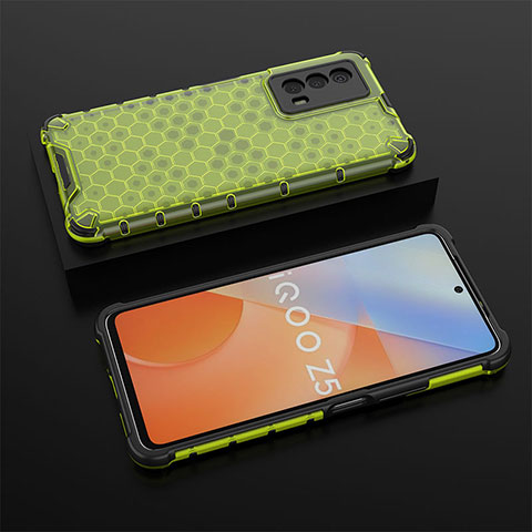 Coque Rebord Contour Silicone et Vitre Transparente Housse Etui 360 Degres AM2 pour Vivo iQOO Z5 5G Vert