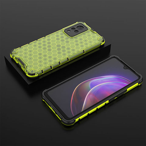 Coque Rebord Contour Silicone et Vitre Transparente Housse Etui 360 Degres AM2 pour Vivo V21 5G Vert