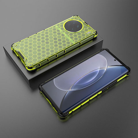 Coque Rebord Contour Silicone et Vitre Transparente Housse Etui 360 Degres AM2 pour Vivo X90 5G Vert