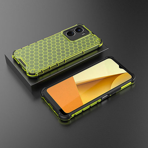 Coque Rebord Contour Silicone et Vitre Transparente Housse Etui 360 Degres AM2 pour Vivo Y16 Vert