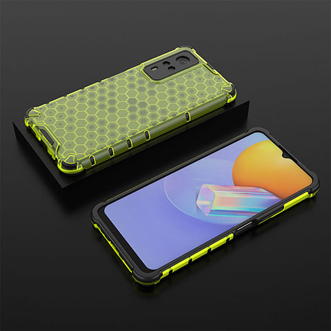 Coque Rebord Contour Silicone et Vitre Transparente Housse Etui 360 Degres AM2 pour Vivo Y51A Vert