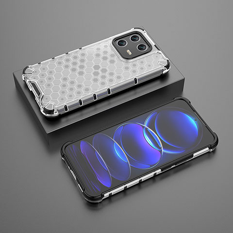 Coque Rebord Contour Silicone et Vitre Transparente Housse Etui 360 Degres AM2 pour Xiaomi Mi 13 5G Blanc