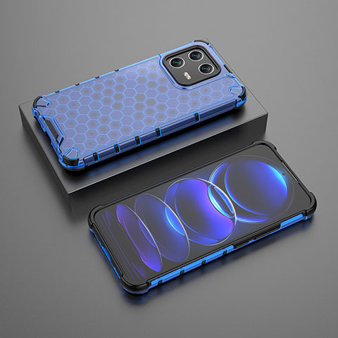 Coque Rebord Contour Silicone et Vitre Transparente Housse Etui 360 Degres AM2 pour Xiaomi Mi 13 5G Bleu