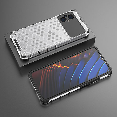 Coque Rebord Contour Silicone et Vitre Transparente Housse Etui 360 Degres AM2 pour Xiaomi Poco M5 4G Blanc
