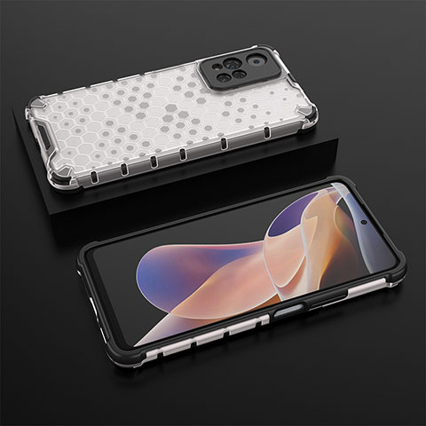 Coque Rebord Contour Silicone et Vitre Transparente Housse Etui 360 Degres AM2 pour Xiaomi Poco X4 NFC Blanc