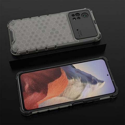 Coque Rebord Contour Silicone et Vitre Transparente Housse Etui 360 Degres AM2 pour Xiaomi Poco X4 Pro 5G Noir