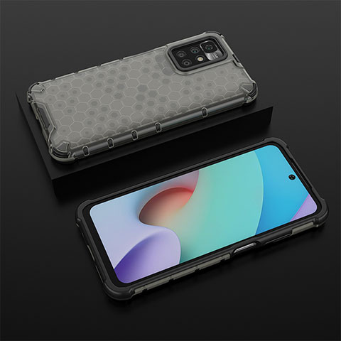 Coque Rebord Contour Silicone et Vitre Transparente Housse Etui 360 Degres AM2 pour Xiaomi Redmi 10 4G Noir