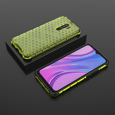 Coque Rebord Contour Silicone et Vitre Transparente Housse Etui 360 Degres AM2 pour Xiaomi Redmi 9 Prime India Vert