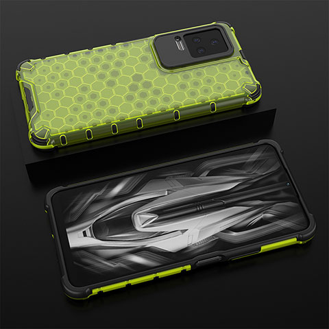 Coque Rebord Contour Silicone et Vitre Transparente Housse Etui 360 Degres AM2 pour Xiaomi Redmi K50 5G Vert