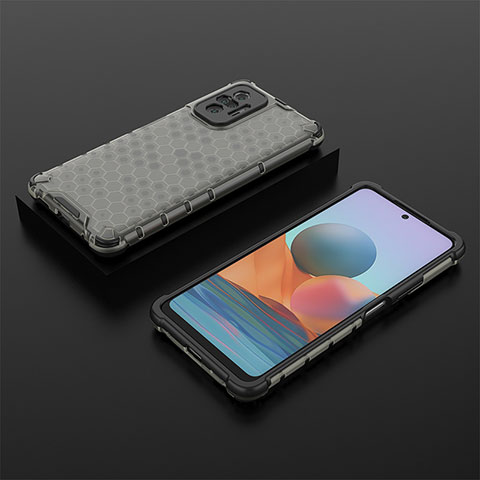 Coque Rebord Contour Silicone et Vitre Transparente Housse Etui 360 Degres AM2 pour Xiaomi Redmi Note 10 Pro Max Noir