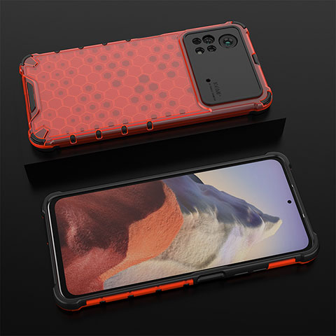 Coque Rebord Contour Silicone et Vitre Transparente Housse Etui 360 Degres AM2 pour Xiaomi Redmi Note 11E Pro 5G Rouge